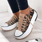 Baskets Femme Plateforme Lacets Semelle Épaisse Casual Légères Quotidien - Hiverline