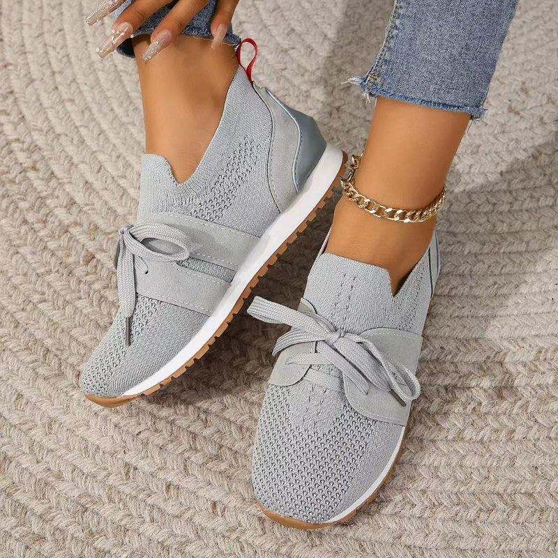 Baskets Femme Slip-On Légères Lacets Casual Marche Quotidienne Respirantes - Hiverline