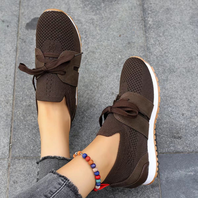 Baskets Femme Slip-On Légères Lacets Casual Marche Quotidienne Respirantes - Hiverline