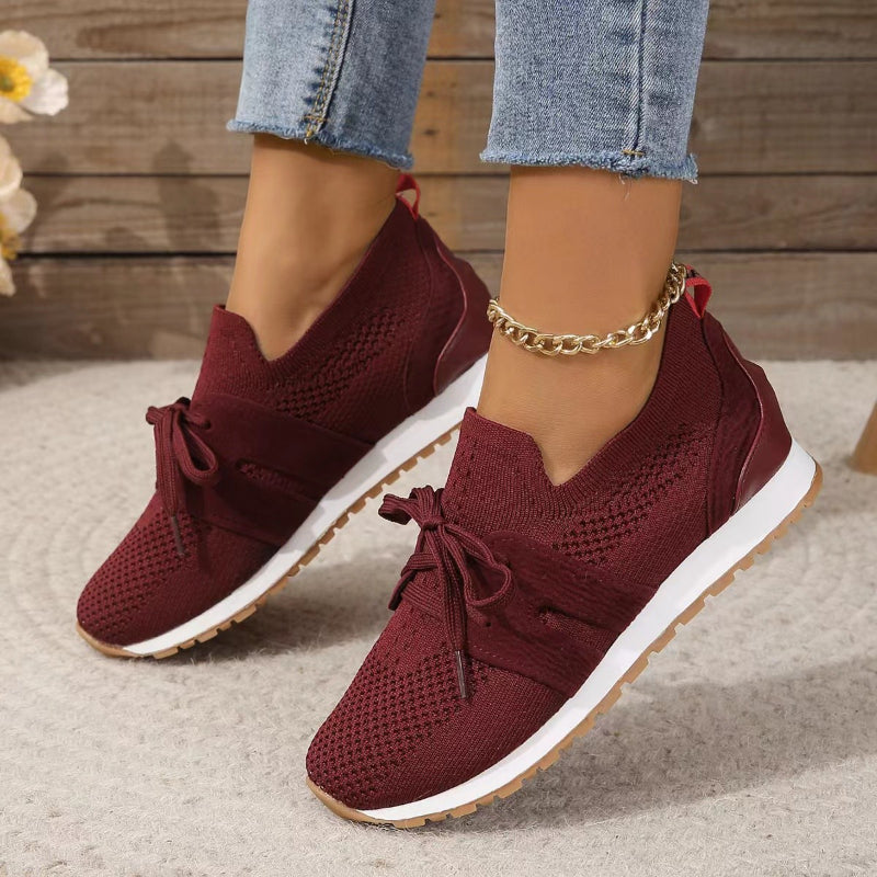 Baskets Femme Slip-On Légères Lacets Casual Marche Quotidienne Respirantes - Hiverline