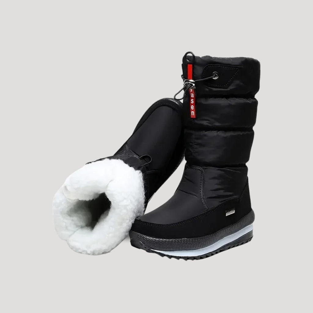 Bottes de Neige Femme Imperméables Isolées Mi-Mollet Hiver Outdoor - Hiverline