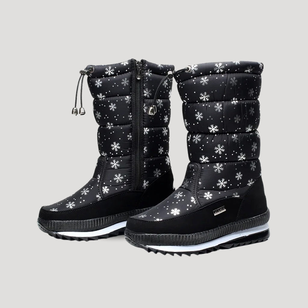 Bottes de Neige Femme Imperméables Isolées Mi-Mollet Hiver Outdoor - Hiverline