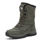 Bottes de Neige Femme Imperméables Lacets Fourrure Intérieure Mi-Mollet Hiver Randonnée - Hiverline