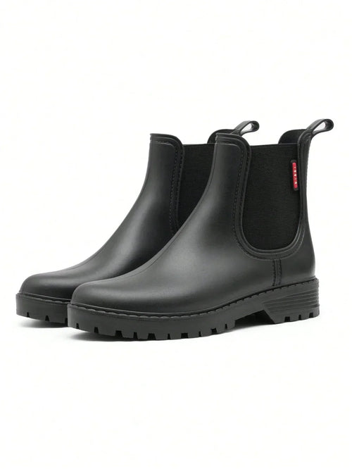 Bottes de Pluie Chelsea Femme Imperméables Antidérapantes Caoutchouc Mat - Hiverline