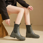 Bottes de Pluie pour Femmes à Plateforme Slip-On - Hiverline