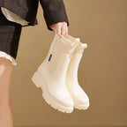 Bottes de Pluie pour Femmes à Plateforme Slip-On - Hiverline