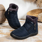 Bottes d'Hiver Femme Imperméables Fourrure Synthétique Fermeture Éclair Neige Froid - Hiverline