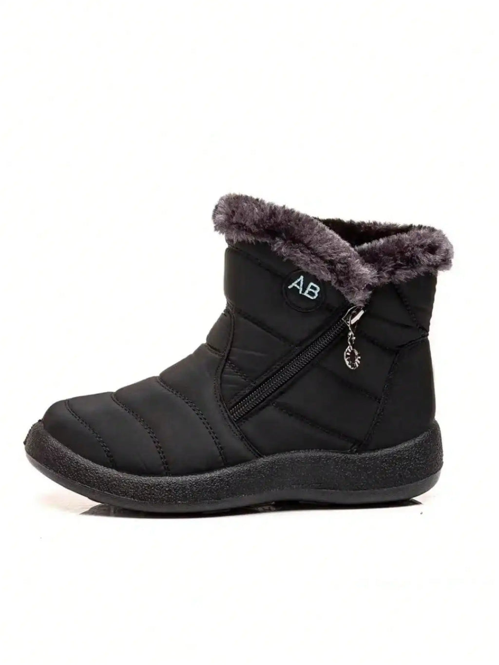 Bottes d'Hiver Femme Imperméables Fourrure Synthétique Fermeture Éclair Neige Froid - Hiverline