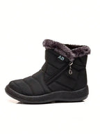 Bottes d'Hiver Femme Imperméables Fourrure Synthétique Fermeture Éclair Neige Froid - Hiverline