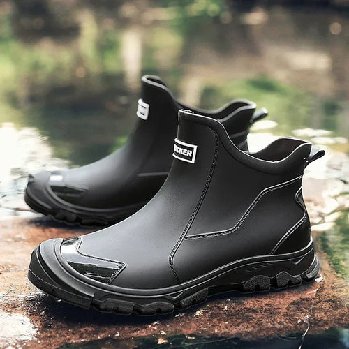 Bottine de Pluie Imperméable Slip-On Semelle Crantée Extérieur - Hiverline