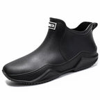Bottine de Pluie Slip-On à Tige Courte et Semelle Épaisse - Hiverline
