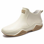 Bottine de Pluie Slip-On à Tige Courte et Semelle Épaisse - Hiverline