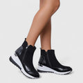 Bottines Femme Compensées Fermeture Éclair Motif Croco - Hiverline