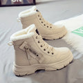 Bottines Femme Fourrées Hiver Plateforme Lacets Fermeture Éclair Mode Casual - Hiverline