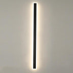 Wasserdichte Außen-Wandlampe Linear Matt-Schwarzes Acrylpaneel – Vynn