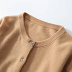 Cardigan Femme Col Rond Boutonné Tricoté Casual Automne Hiver - Hiverline