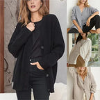 Cardigan Femme Col V Oversize Tricot Épais Casual Hiver - Hiverline