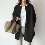 Cardigan Femme Oversize Tricoté Coupe Ample Style Casual Automne Hiver - Hiverline