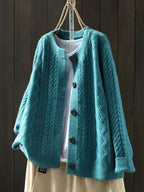 Cardigan Oversize Femme Tricot Grosses Mailles Boutons Automne Hiver - Hiverline