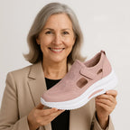 Chaussures de Marche Femme à Enfiler Velcro Semelle Plateforme Coussinée Respirantes Casual - Hiverline