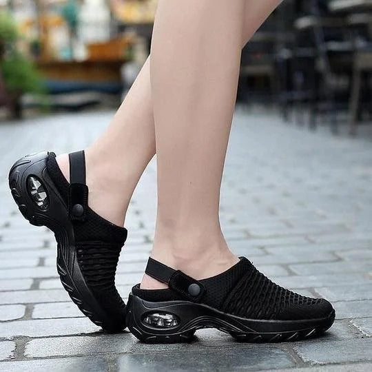 Chaussures de Marche Femme Coussin d'Air Semelle Épaisse Slip-On Confort Quotidien - Hiverline