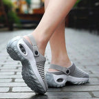 Chaussures de Marche Femme Coussin d'Air Semelle Épaisse Slip-On Confort Quotidien - Hiverline