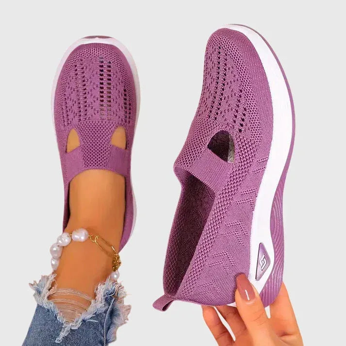 Chaussures de Marche Femme Slip-On Légères Semelle Coussinée Casual Quotidien - Hiverline