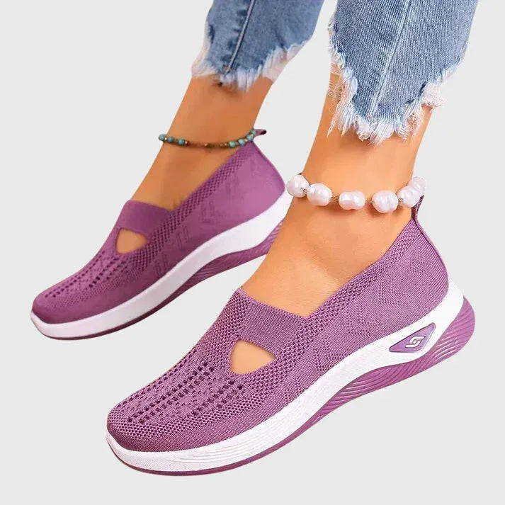 Chaussures de Marche Femme Slip-On Légères Semelle Coussinée Casual Quotidien - Hiverline