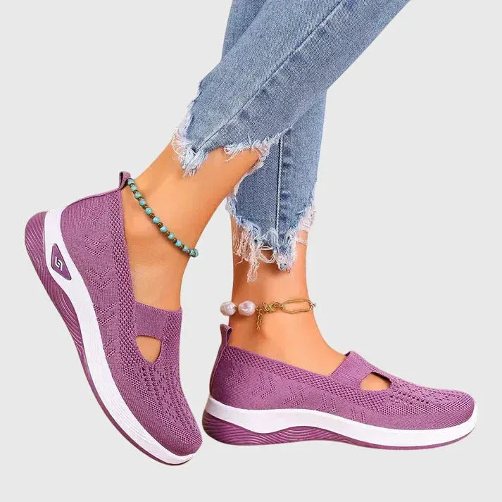 Chaussures de Marche Femme Slip-On Légères Semelle Coussinée Casual Quotidien - Hiverline