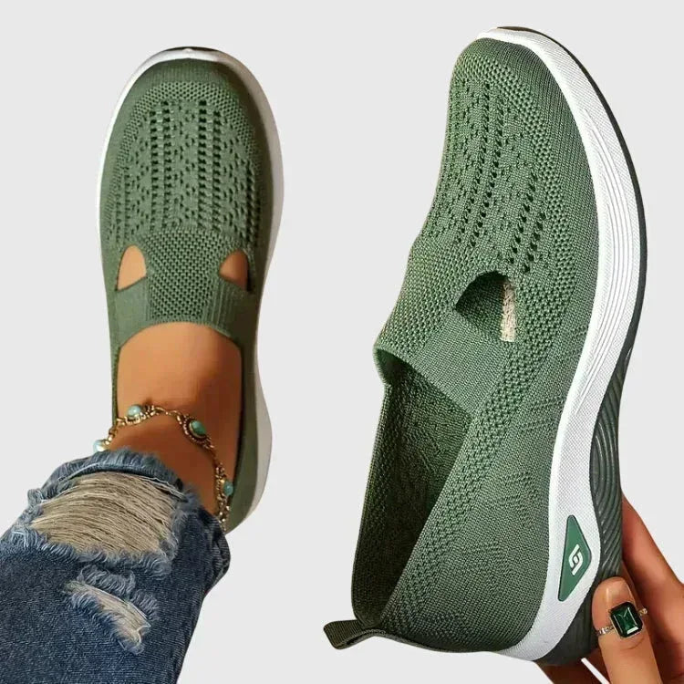 Chaussures de Marche Femme Slip-On Légères Semelle Coussinée Casual Quotidien - Hiverline