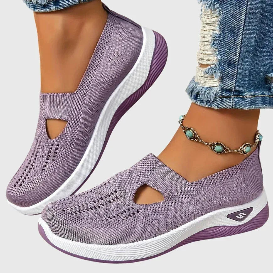 Chaussures de Marche Femme Slip-On Légères Semelle Coussinée Casual Quotidien - Hiverline
