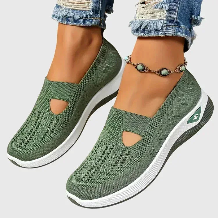 Chaussures de Marche Femme Slip-On Légères Semelle Coussinée Casual Quotidien - Hiverline