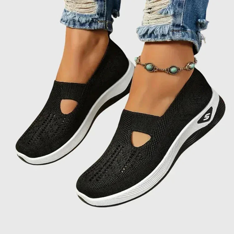 Chaussures de Marche Femme Slip-On Légères Semelle Coussinée Casual Quotidien - Hiverline