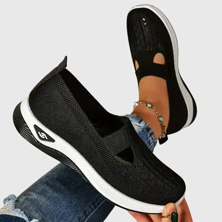 Chaussures de Marche Femme Slip-On Légères Semelle Coussinée Casual Quotidien - Hiverline