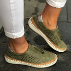 Chaussures Femme Slip-On Légères Semelle Coussinée Casual Quotidien Respirantes - Hiverline