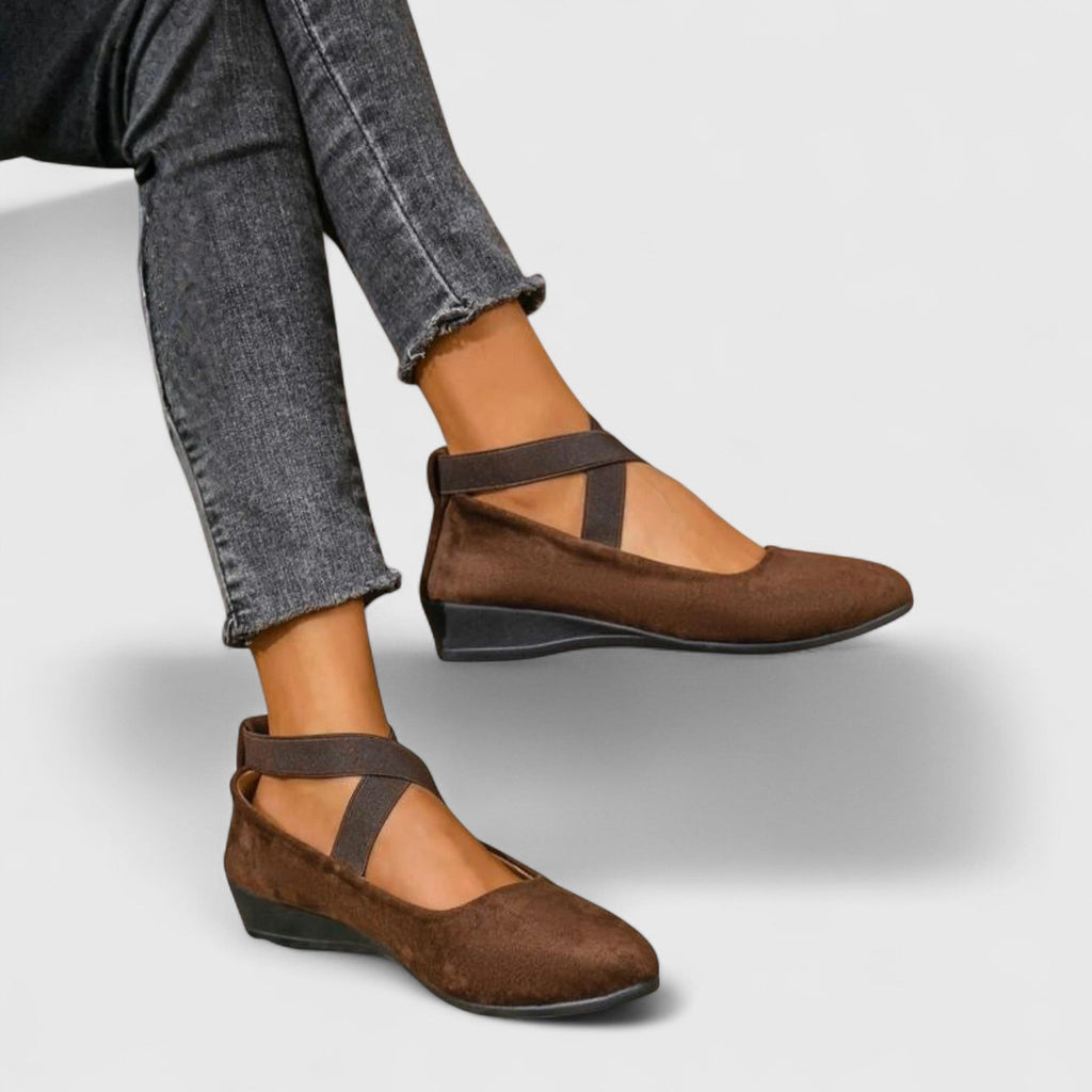 Chaussures Plates Femme à Enfiler Élastiques Bout Rond Casual Quotidien - Hiverline