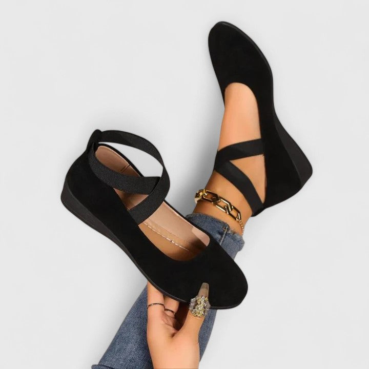 Chaussures Plates Femme à Enfiler Élastiques Bout Rond Casual Quotidien - Hiverline