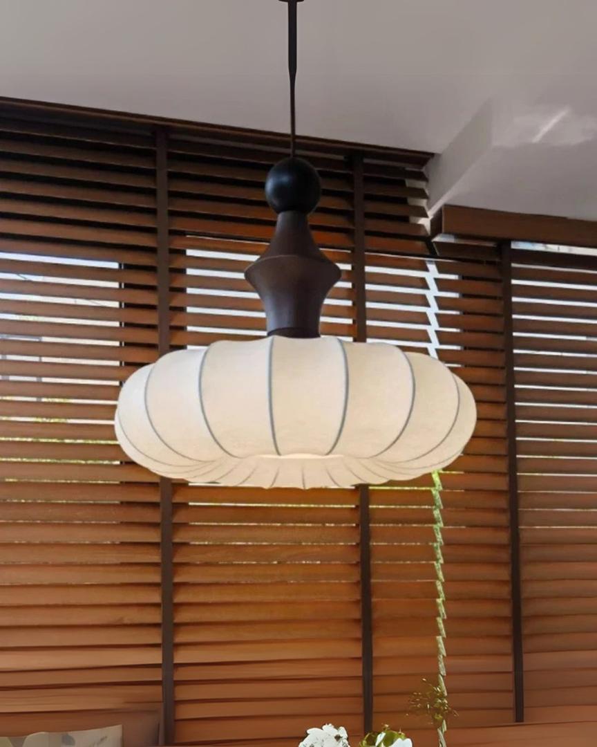 Plafonnier Suspension LED en Soie Tricolore | Hauteur Ajustable