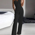 Combinaison Femme Sans Manches Dos Nu Jambe Large Soirée Cocktail - Hiverline