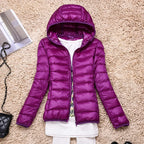 Doudoune Légère Femme à Capuche Pliable Coupe Ajustée Hiver - Hiverline