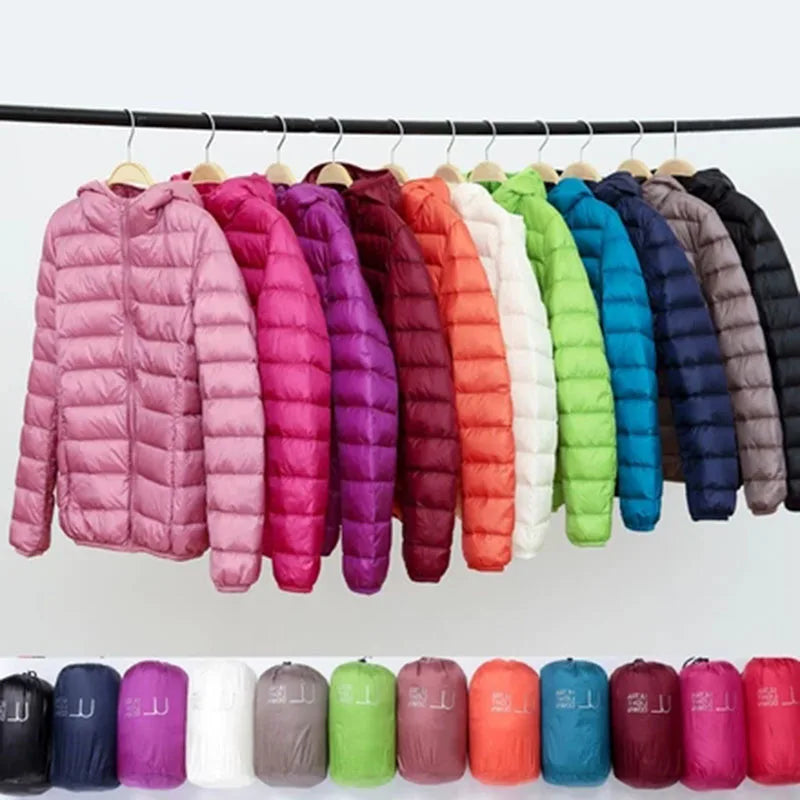 Doudoune Légère Femme à Capuche Pliable Coupe Ajustée Hiver - Hiverline
