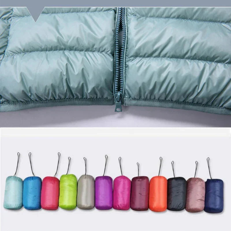 Doudoune Légère Femme à Capuche Pliable Coupe Ajustée Hiver - Hiverline