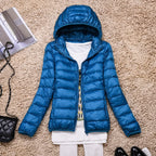 Doudoune Légère Femme à Capuche Pliable Coupe Ajustée Hiver - Hiverline