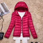 Doudoune Légère Femme à Capuche Pliable Coupe Ajustée Hiver - Hiverline