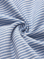 Abito Midi A Righe Maniche Corte Collo a V Gonna Svasata Donna Casual Chic Quotidiano Giardino Primavera Estate – Wanda