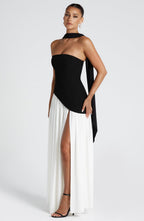 Robe Longue Élegante Sans Manches pour Femmes Ajustée Fendue Formelle Soirée Mariage Invité Sophistiquée – Mya