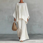 Ensemble Deux Pièces Femme Blouse Oversize et Pantalon Large Casual Été - Hiverline