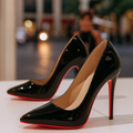 Escarpins Aiguilles Femme Bout Pointu Soirée Semelle Rouge Vernis - Hiverline