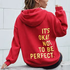 Damen Kapuzenpullover mit Aufdruck, gewagter Rücken, locker, bequem, lässig, Streetwear, Alltag, Wochenende – Améliora