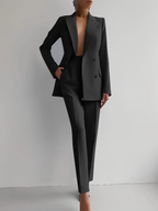 Femme Costume Blazer Pantalon Tailleur Invitée Mariage Soirée Formelle - Hiverline